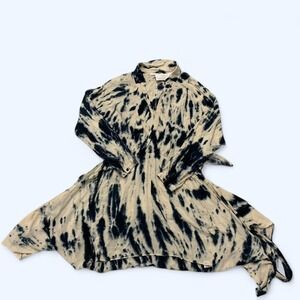Young Fabulous & Broke Tie-Dye Wrap Shirt Dress - Size L